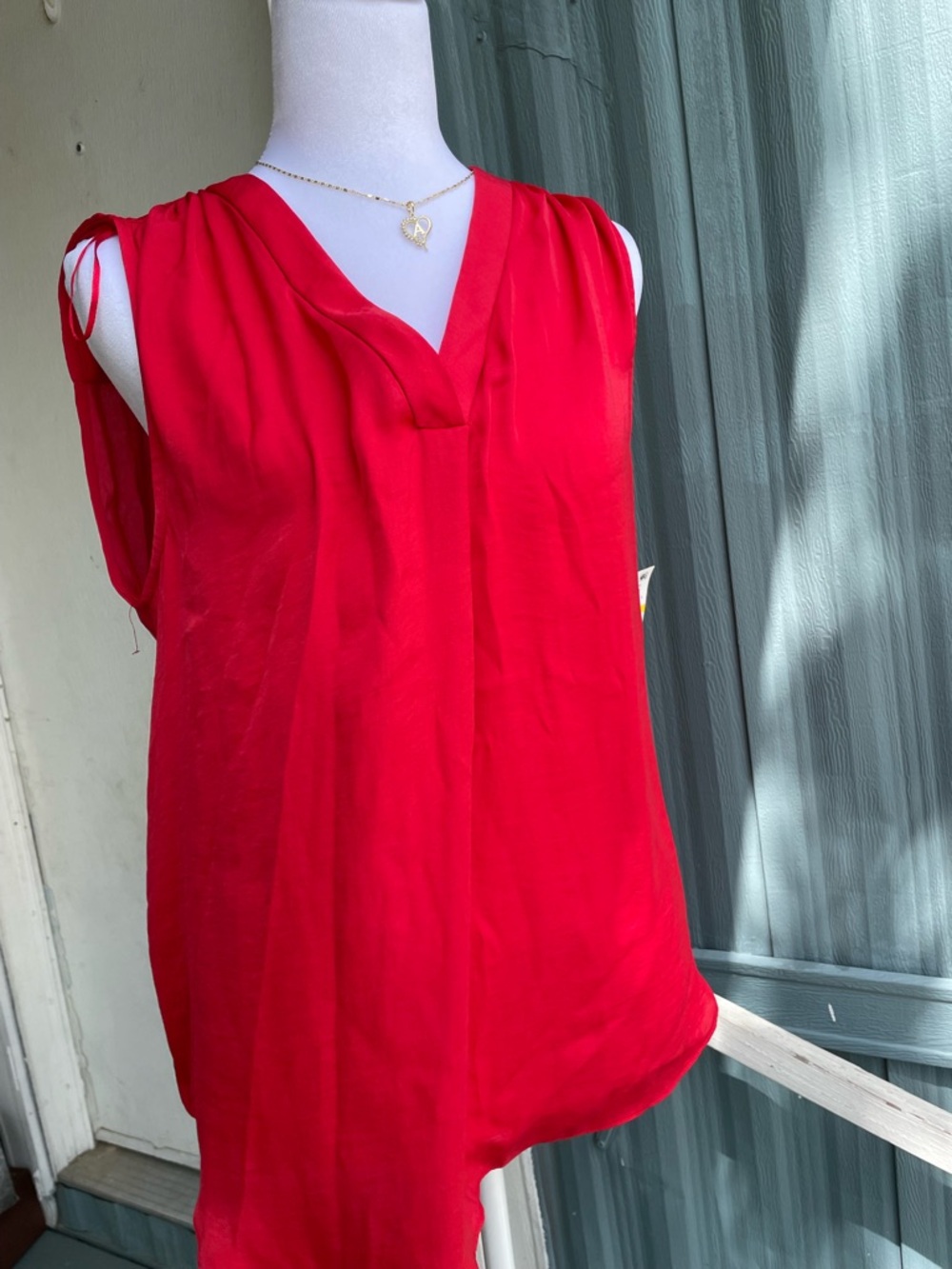 Macy's Bright Red V-Neck Sleeveless Camisole